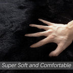 ORINOVA Black Fluffy Living Room Furry Rugs - Image 6
