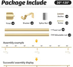 GEEBOBO 2 Pack Gold Curtain Rods - Image 6
