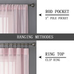 Tollpiz Sheer Curtains Living Room Linen Textured Curtain Sheers Light - Image 5