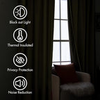 MIULEE Velvet Curtains 96 inches 2 Panels - Image 5