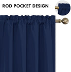 DWCN Short Curtains for Bathroom Windows 36 inches Length 2 Panels Set - Image 3