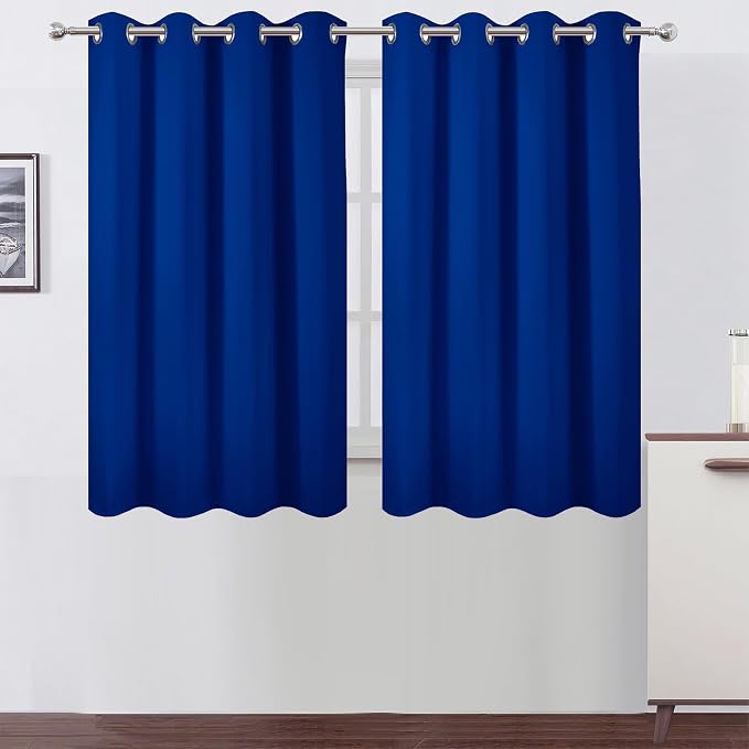 LEMOMO Royal Blue Thermal Blackout Curtains/52 x 54 Inch/Set of 2 Panels Room by Lemomo