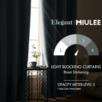 MIULEE Blackout Room Darkening Curtains Thermal Insulated Drapes Solid Window - Image 2