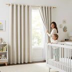NICETOWN Farmhouse Style 100% Blackout Natural Linen Warm Curtains 90 inches by NICETOWN