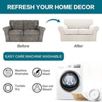 Turquoize 3 Piece Sofa Covers for 2 Cushion Couch Loveseat Slipcover Soft Couch - Image 8