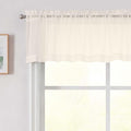Cream Valances for Windows, Cream Sheer Curtains 14 Inch Length 2 Pack Kitchen by WelvetBLK