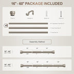 Lootkell Modern Brushed Nickel Curtain Rods - Image 9