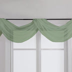 Chyhomenyc Sage Green Sheer Scarf Valances - Image 8