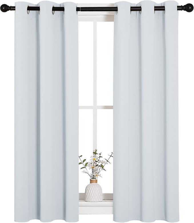 NICETOWN Room Darkening Draperies Curtains Panels, 2 Panels, 29 by 40, Window - Image 2