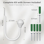 Hion Curtain Holdbacks White 2pcs, Curtain Tiebacks Wall Mounted Curtain Hooks - Image 2