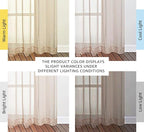 NICETOWN Voile Taupe Sheer Curtains 84 Inches Long, Grommet Airy & Lightweight - Image 3