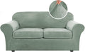 H.VERSAILTEX Real Velvet Plush 3 Piece Stretch Sofa Covers Couch Covers by HVERSAILTEX