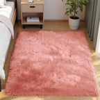 Goolela Pink Fluffy Rug 4x6 Fuzzy Faux Fur Shag Sheepskin Shaggy Rug - Image 2