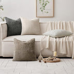 MIULEE Pack of 4 Couch Throw Pillow Covers 20x20 Inch Neutral Soft Decorative - Image 5