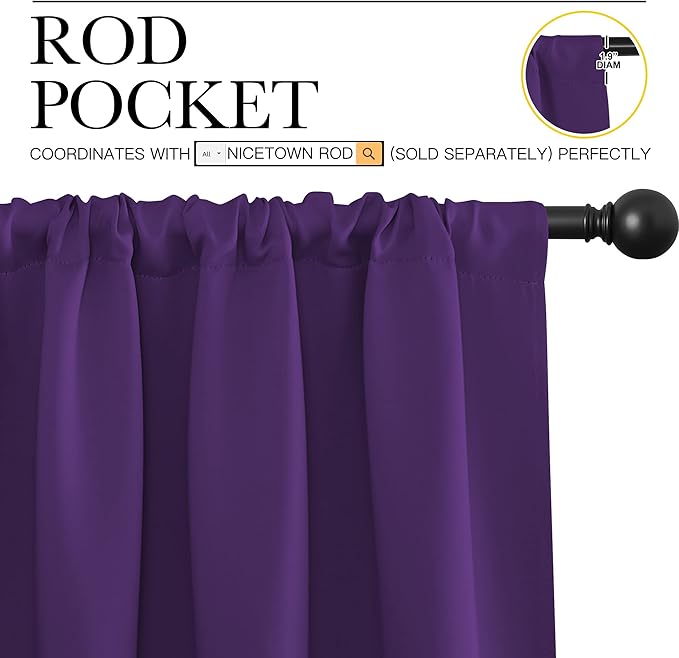 NICETOWN Kitchen Curtains, Short Blackout Curtains & Drapes, Home Decoration - Image 3