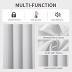Joydeco White Curtains 108 Inches Long 2 Panels Set, Thermal Insulated Long - Image 3