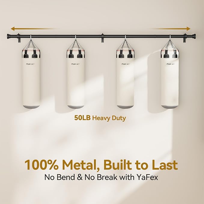 YaFex Curtain Rods 32-144 Inch, Heavy Duty 1 Inch Adjustable Curtain Rod - Image 3