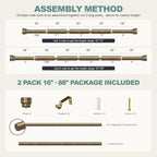 Lootkell 2 Pack Bronze Curtain Rods - Image 9