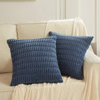 Fancy Homi 4 Packs Dusty Blue Decorative Throw Pillow Covers 18x18 Inch - Image 6