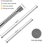 AIZESI Spring Tension Rods Adjustable Tension Curtain Rod Small Tension Rod No - Image 5