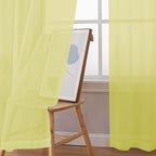 Simplebrand Lemon Sheer Curtains 96 Inches Long, Light Filtering Rod Pocket - Image 6