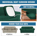 H.VERSAILTEX Modern Velvet Plush 4 Piece High Stretch Sofa Slipcover Sofa Cover - Image 6