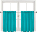 DWCN Turquoise Sheer Curtains for Kitchen Windows - Image 9
