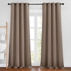 NICETOWN Cappuccino Blackout Bedroom Curtains 96 inches Long, Grommet Thermal by NICETOWN