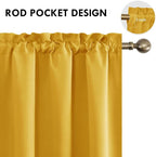 DWCN Blackout Curtains Room Darkening Thermal Insulated Bedroom Curtains Window - Image 4