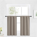 RYB HOME Blackout Cafe Curtains 30 inch Length, Short Light UV Heat Blocking by RYBHOME