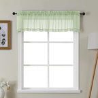 Gwine Light Green Valances for Windows, Small Light Filtering Rod Pocket Cafe by Gwine