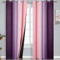 Estelar Textiler Pink and Purple Blackout Curtains by ESTELARTEXTILER