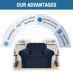 H.VERSAILTEX Stretch Velvet Armchair Cover Couch Covers 1 Cushion Chair - Image 5