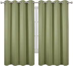 LEMOMO Sage Green Blackout Curtains 52 x 63 Inch Length/Set of 2 Curtain - Image 2