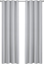 Yakamok Greyish White Curtains for Bedroom, Grommet Thermal Insulated Room by Yakamok