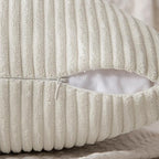 MIULEE Beige Decorative Throw Pillow Covers 22x22 Inch - Image 3