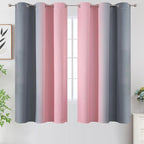 Estelar Textiler Ombre Gray and Pink Blackout Curtains 63 Inch Length 2 Panels - Image 2