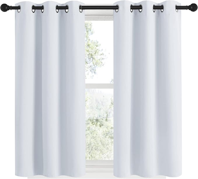 NICETOWN Room Darkening Draperies Curtain Panels 48 inches Long, Window - Image 2