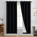 Yakamok 100% Blackout Curtain Panels 72 inches Cold and Light Blocking Drapes by Yakamok