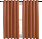 NICETOWN Thermal Insulated Burnt Orange Curtains Blackout Draperies, Window - Image 2