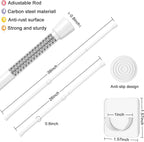 AIZESI 2pcs Spring Tension Rods Adjustable 26 to 39 inch Small Tension Curtain - Image 3