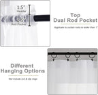 White Sheer Curtains for Bedroom Living Room 96 Inches Long 2 Panels, Modern - Image 3