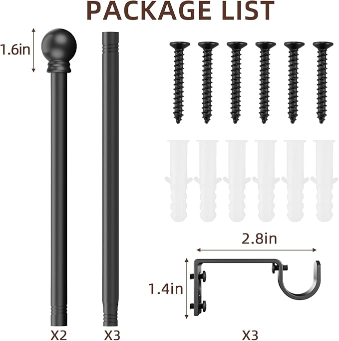 SMODBRODRE Curtain Rods for Window 32 to 78 - Image 6