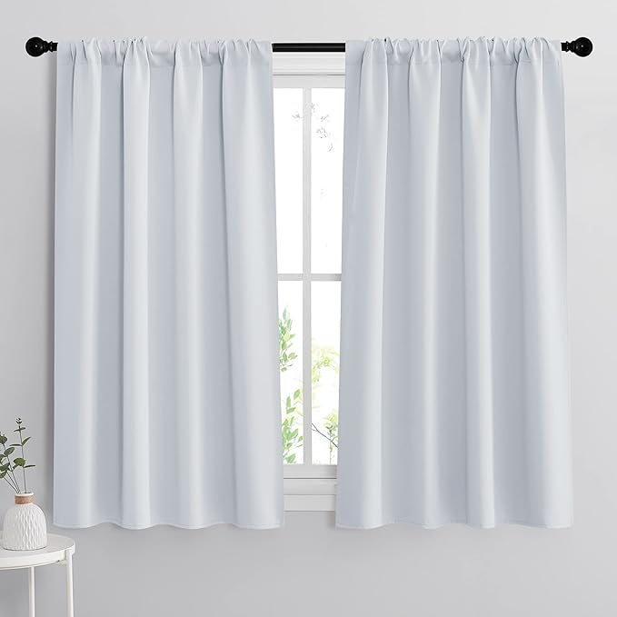 RYB HOME 54 inch Curtains for Living Room, Rod Pocket Thermal Insulated Small by RYBHOME