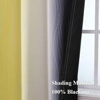 Estelar Textiler Black and Yellow Blackout Curtains 45 Inch Length, Full Light - Image 5