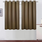 LEMOMO Blackout Curtains 66 x 54 Inch Long Brown Curtains Set of 2 Panels Room by Lemomo