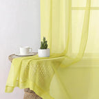 Aiyufeng Lemon Sheer Curtains 84 Inches Long 2 Panels Set - Image 6