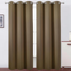 LEMOMO Brown Thermal Blackout Curtains/38 x 84 Inch/Set of 2 Panels Room by Lemomo