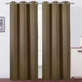 LEMOMO Brown Thermal Blackout Curtains/42 x 84 Inch/Set of 2 Panels Room by Lemomo