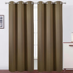 LEMOMO Brown Thermal Blackout Curtains/42 x 84 Inch/Set of 2 Panels Room by Lemomo